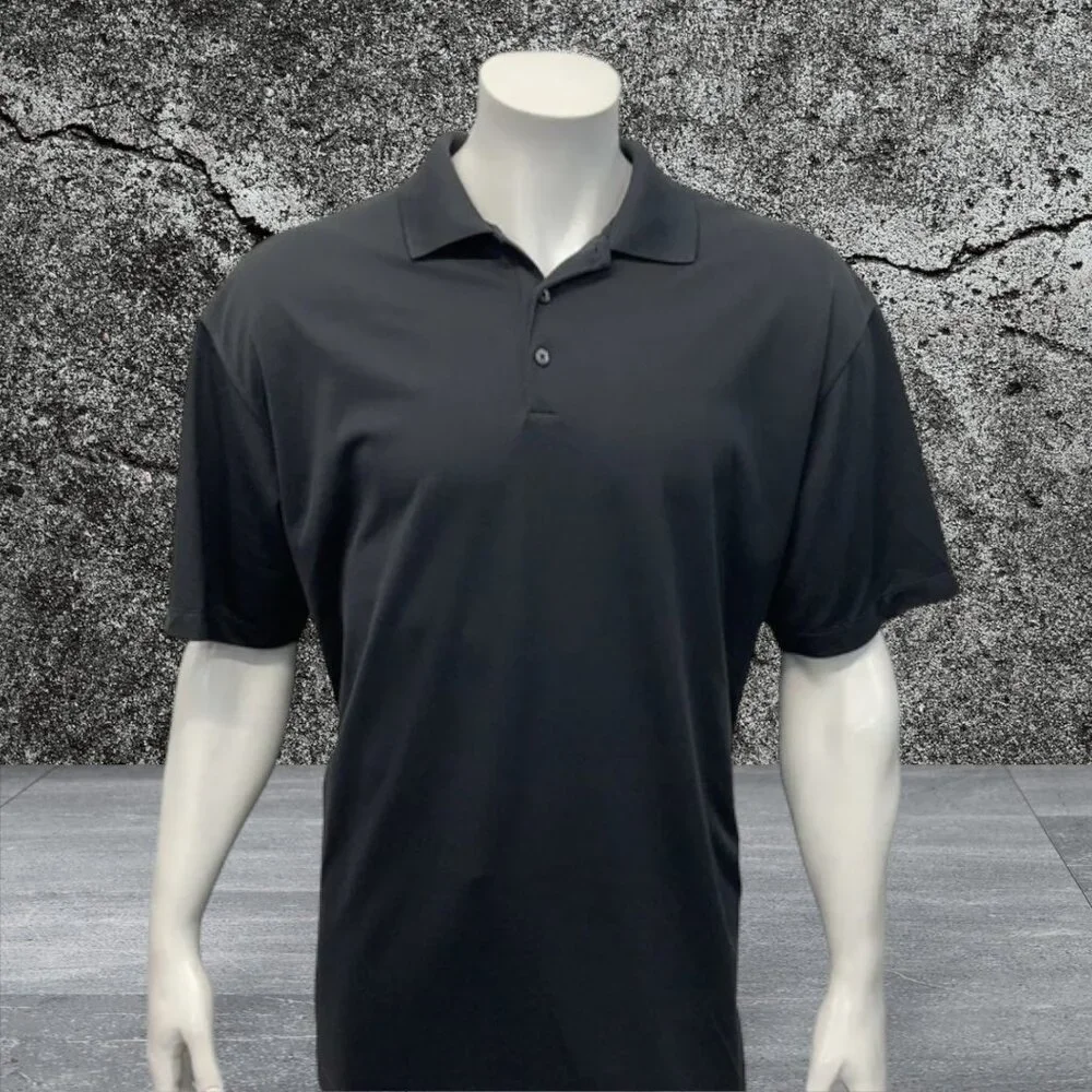 Nike Golf Dri-Fit Dark Gray Subdued Logo Short Sleeve Polo Shirt Size XL X-Large